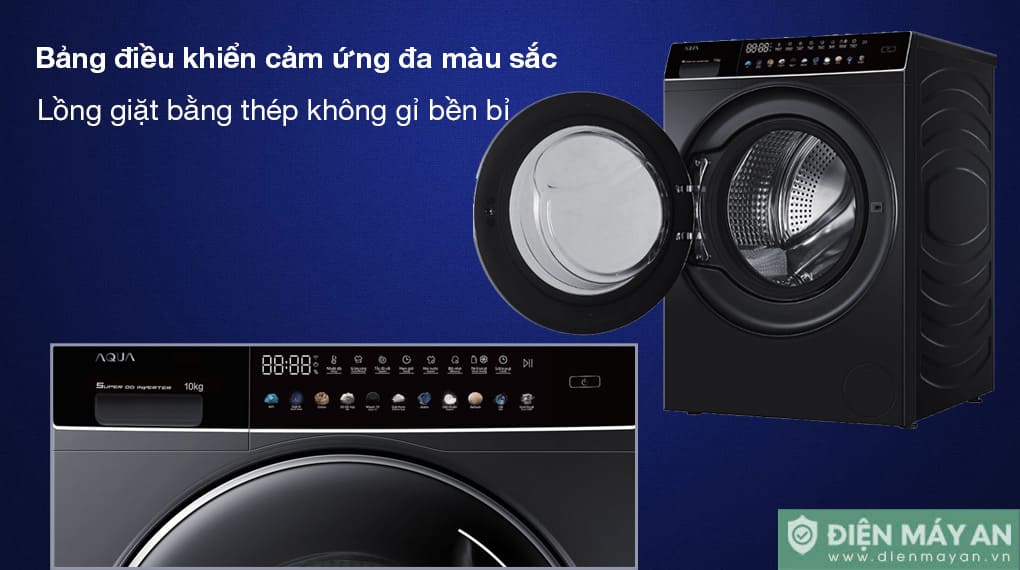 Máy giặt Aqua Inverter 10 kg AQD-DDW1000J BK